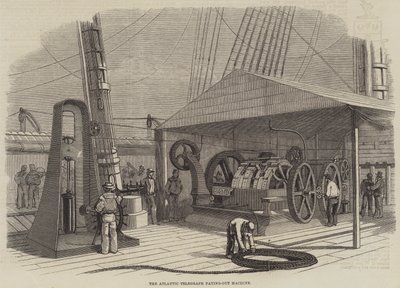 The Atlantic Telegraph Paying-Out Machine (gravyr) av English School
