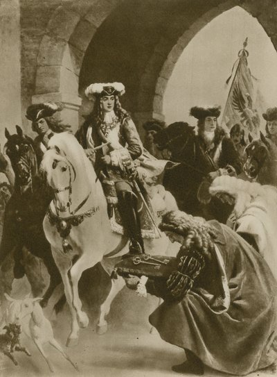 Den österrikiske prinsen som intog Belgrad (gravyr) av English School