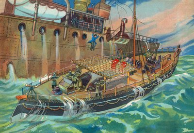 Die "Barnett" Zwillingsschrauben-Motorrettungsboot von English School