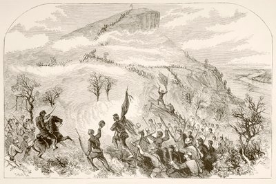 Slaget vid Lookout Mountain (litho) av English School