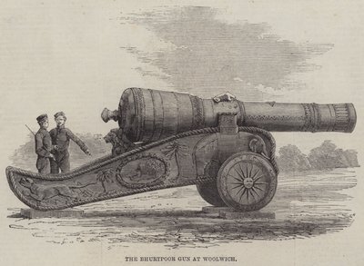 The Bhurtpore Gun at Woolwich (gravyr) av English School