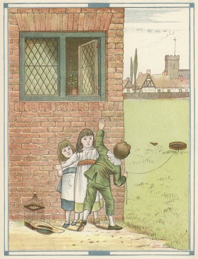 Fågelfångaren (färglitografi) av English School