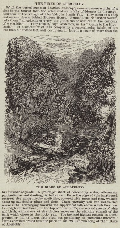 The Birks of Aberfeldy (gravyr) av English School