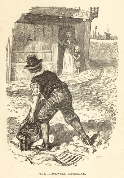 The Blackwall Waterman (gravyr) av English School