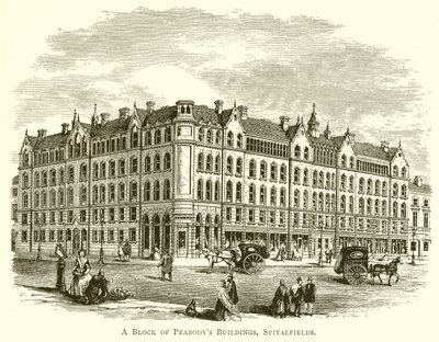 Blocket av Peabodys byggnader, Spitalfields av English School