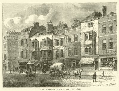 The Borough, High Street, 1825 av English School