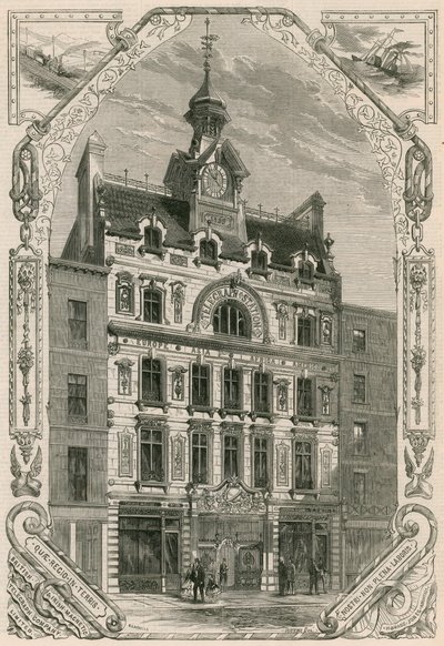 The British and Irish Magnetic Telegraph Company Offices, Threadneedle Street, London av English School
