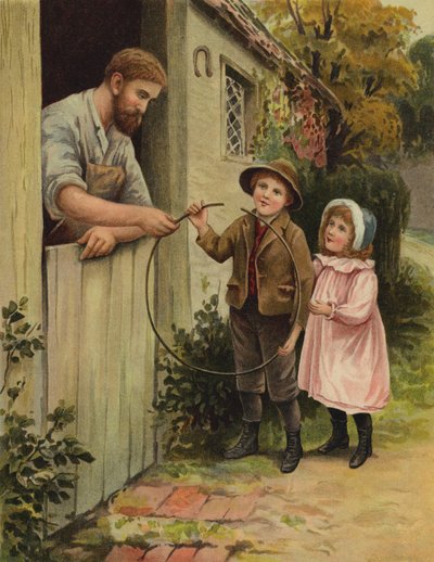Den trasiga hoopen (chromolitho) av English School