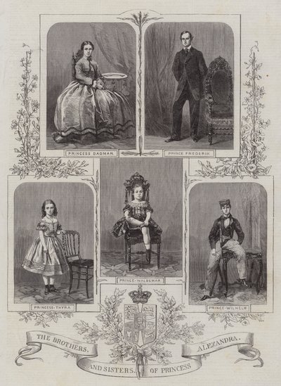 Prinsessan Alexandras bröder och systrar (gravyr) av English School