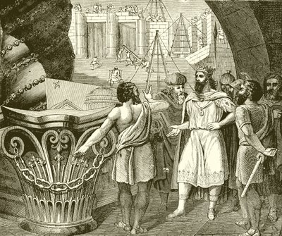 Byggnaden av Salomons tempel av English School