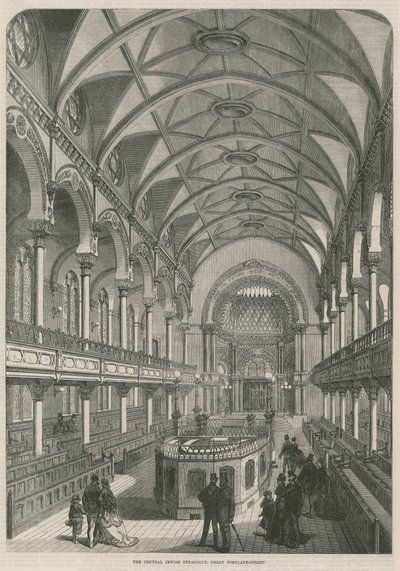 Den centrala judiska synagogan, Great Portland Street, London av English School