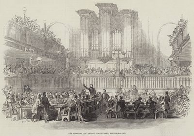 Chartistkonventionen, John-Street, Fitzroy-Square (gravyr) av English School
