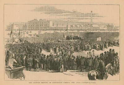 Chartistmötet på Kennington Common 1848 av English School