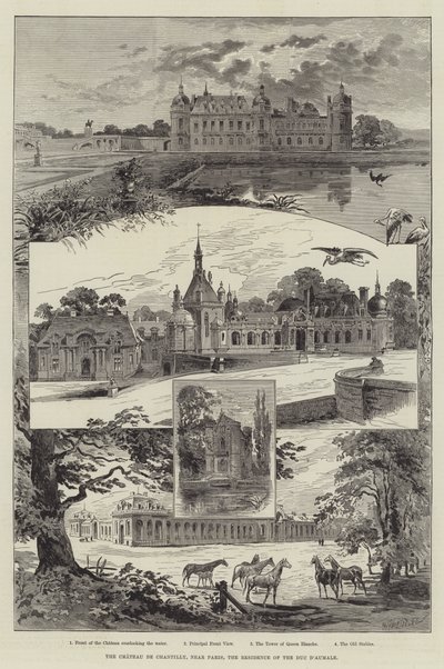Chateau de Chantilly, nära Paris, residenset för Duc d