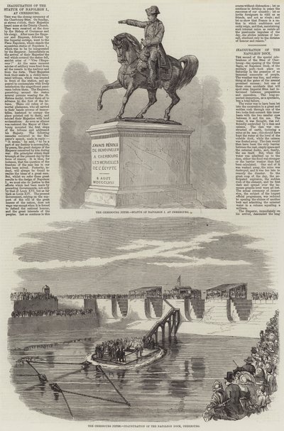 Cherbourg-festerna (gravyr) av English School