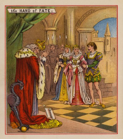 The Child Born to Be a King (färg litho) av English School