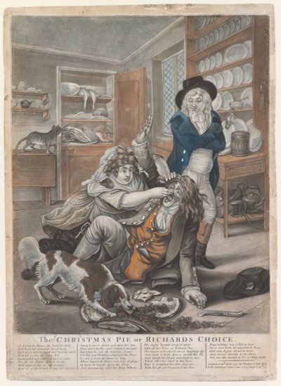 The Christmas Pie or Richards Choice, 1795 (handfärgad gravyr) av English School