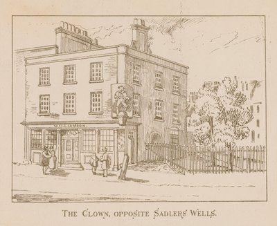 Clownen mittemot Sadlers Wells, London av English School