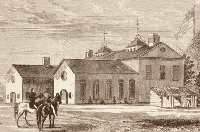 College of William and Mary, Williamsburg, Virginia (litho) av English School