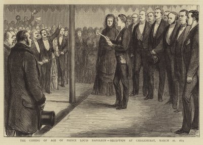 Prins Louis Napoleons åldrande, mottagning i Chislehurst av English School