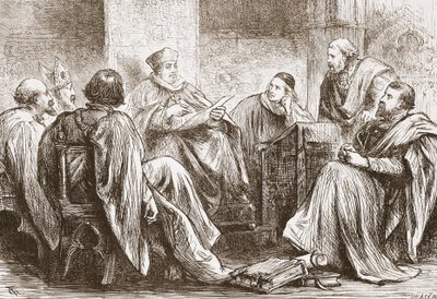 Konklaven som väljer kejsaren av Tyskland, illustration från The History of Protestantism av James Aitken Wylie (1808-1890), pub. 1878 av English School