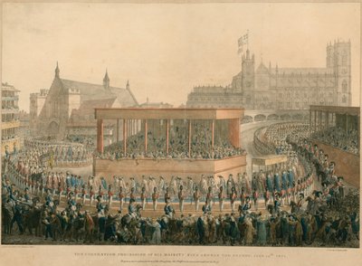 Hans Majestät Kung George IV:s kröningståg den 19 juli 1821 av English School