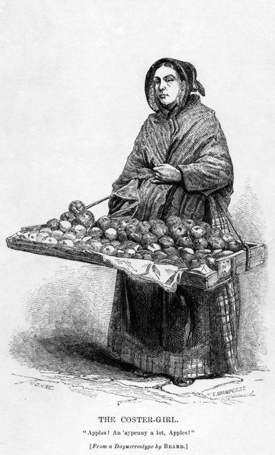 Coster-Girl, ca 1840 av English School