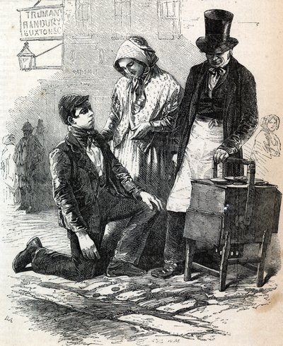 Coster Boy och Girl Tossing the Pieman av English School