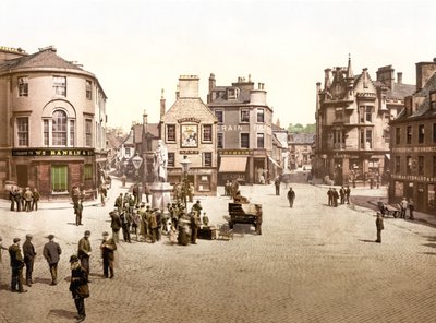 The Cross, Kilmarnock (handfärgat foto) av English School
