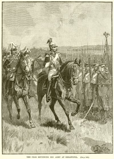 Tsaren granskar sin armé vid Sebastopol av English School