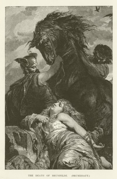 Brunhildes död, (Brunehaut) av English School