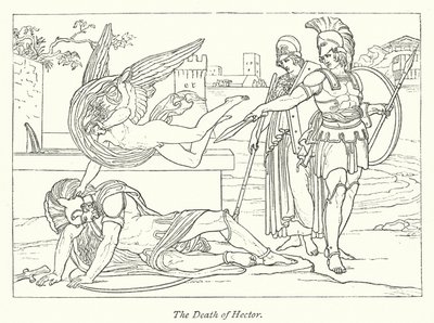 Hectors död (litho) av English School