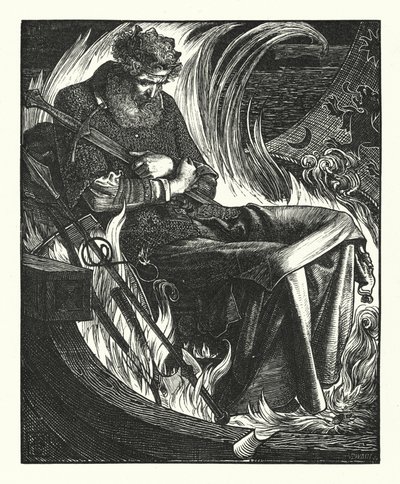 The Death of King Warwolf (gravyr) av English School