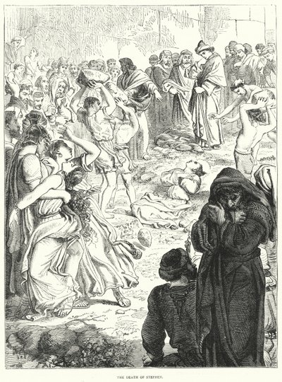Stephens död (gravyr) av English School