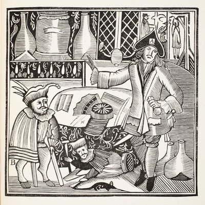The Devil upon two sticks or the Town Untold, illustration från Chapter-books of the Arteenth Century av John Ashton, pub. 1882 av English School