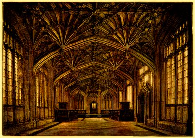 The Divinity School, Oxford: byggd mellan 1445 och 1454, illustration från A Students History of England av Samuel R. Gardiner, publicerad 1902 (digitalt förbättrad bild) av English School