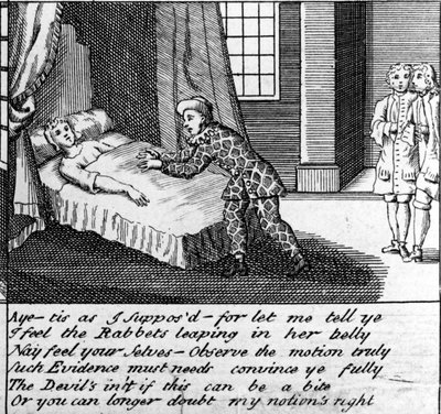 The Doctor in Labour, eller The New Whim Wham från Guildford, c.1726 av English School