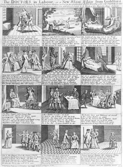 The Doctors in Labour, or a New Whim Wham från Guildford, 1726 av English School