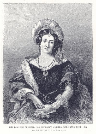 Hertiginnan av Kent, Hennes Majestäts Moder, född 1786, död 1861 av English School