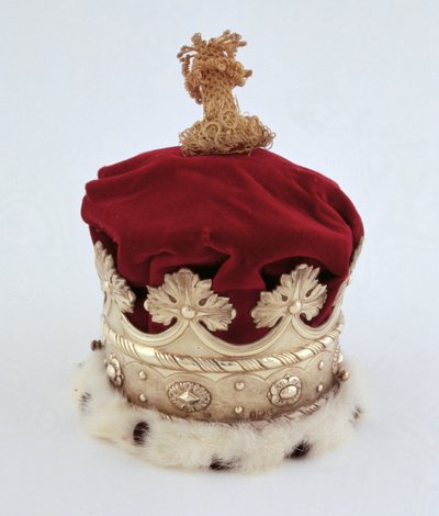 Hertiginnan av Norfolks Coronet (förgylld silver, sammet och hermelin) av English School