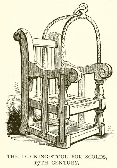 The Ducking-pall for scolds, 1600-talet av English School