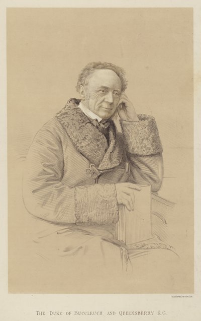 Hertigen av Buccleuch och Queensberry, KG (litho) av English School