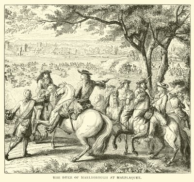 Hertigen av Marlborough vid Malplaquet av English School