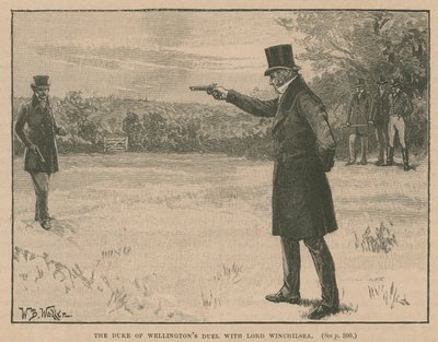 Duke of Wellingtons duell med Lord Winchilsea av English School