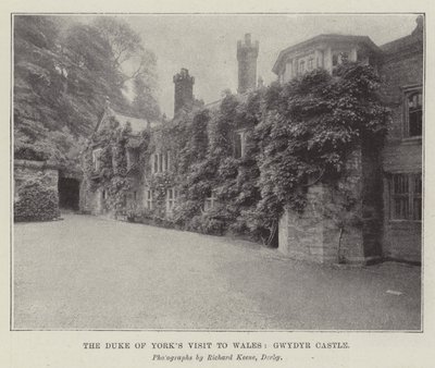 Hertigen av Yorks besök i Wales, Gwydyr Castle (gravyr) av English School