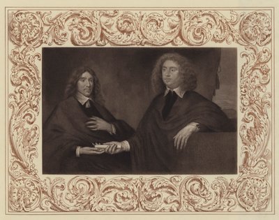 The Earl of Lauderdale (till höger) och The Earl of Lanark (efteråt den andre hertigen av Hamilton) (litho) av English School