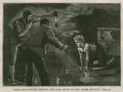 Earlen av Shaftesbury; besöka kolgruvorna i Svarta landet, 1840-41; från The Graphic, 10 oktober 1885 av English School