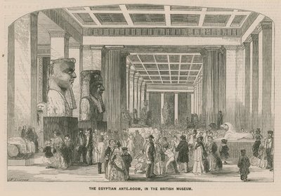 Det egyptiska Ante-rummet i British Museum av English School