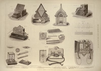 The Electric Exhibition at the Crystal Palace, från The Illustrated London News, 18 mars 1882 av English School