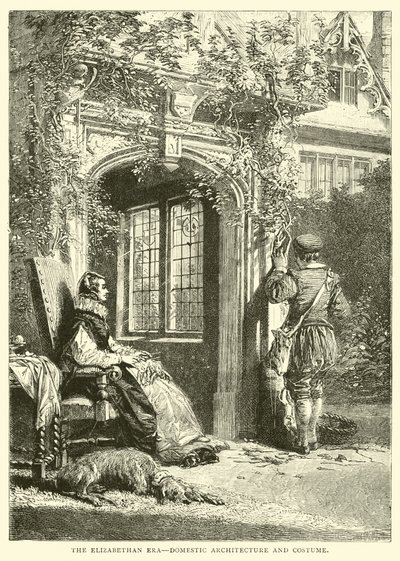 Elizabethan Era, inhemsk arkitektur och kostym av English School